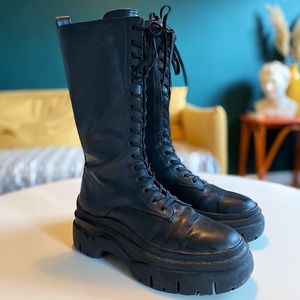 Chunky Sole Combat Boots